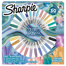 [L165595] MARCADOR SHARPIE COLORES MISTICOS X30 COLORES (L165595)