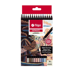[L36400] LAPIZ COLOR FILGO SUPERSOFT X15 COLORES NEUTROS (L36400)