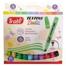 [L69271] RESALTADOR TRABI PASTEL FINO TEXTING X10 COLORES (L69271)