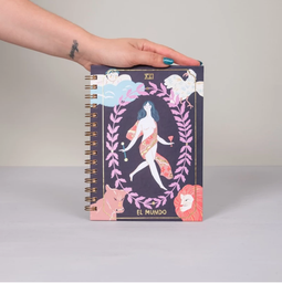 [L5130] CUADERNO A5 FERA TAROT RAYADO 90gr. EL MUNDO (L5130)