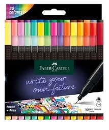 [L134728] MICROFIBRA FABER CASTELL GRIP FINEPEN 0.4 MARKER X30 COLORES (L134728)