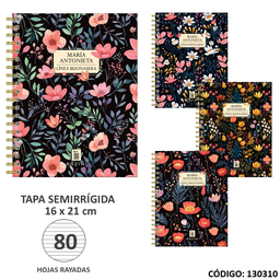 [L130310] CUADERNO TAPA SEMIRIGIDA 16X21 ROZINI BONASERA RAYADO X90hjs. (L130310)