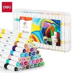 [L279400] MARCADOR DELI ACRILICO 2 PUNTAS X36 COLORES (L279400)