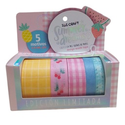[L28071] WASHI IBI CRAFT X5 MOTIVOS SUMMER  X4mt. (L28071)