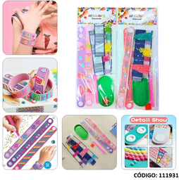 [J111931] ARTE CON DIAMANTES PULSERAS X2 (J111931)