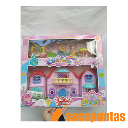 [J21198] CASITA CON ACCESORIOS Y MUÑEQUITAS CHILDREN PLAY (J21198)