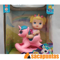 [J21489] MUÑECA LITTLE DOLLS ISA CON UNICORNIO BALANCIN (J21489)