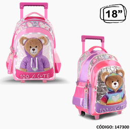 [L147300] MOCHILA CARRO FOOTY 18&quot; TEDDY CON LUZ (L147300)