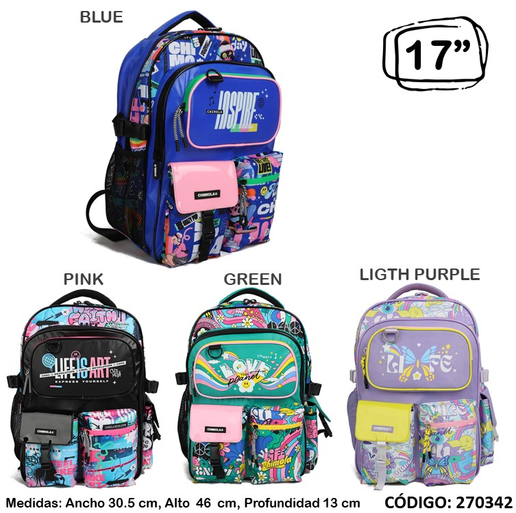 MOCHILA 17&quot; CHIMOLA MULTIBOLSILLO (L270342)
