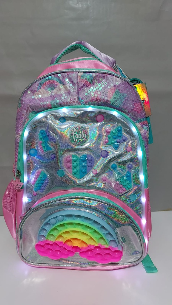 MOCHILA 18&quot; FOOTY RAINBOW POP IT (L27942)