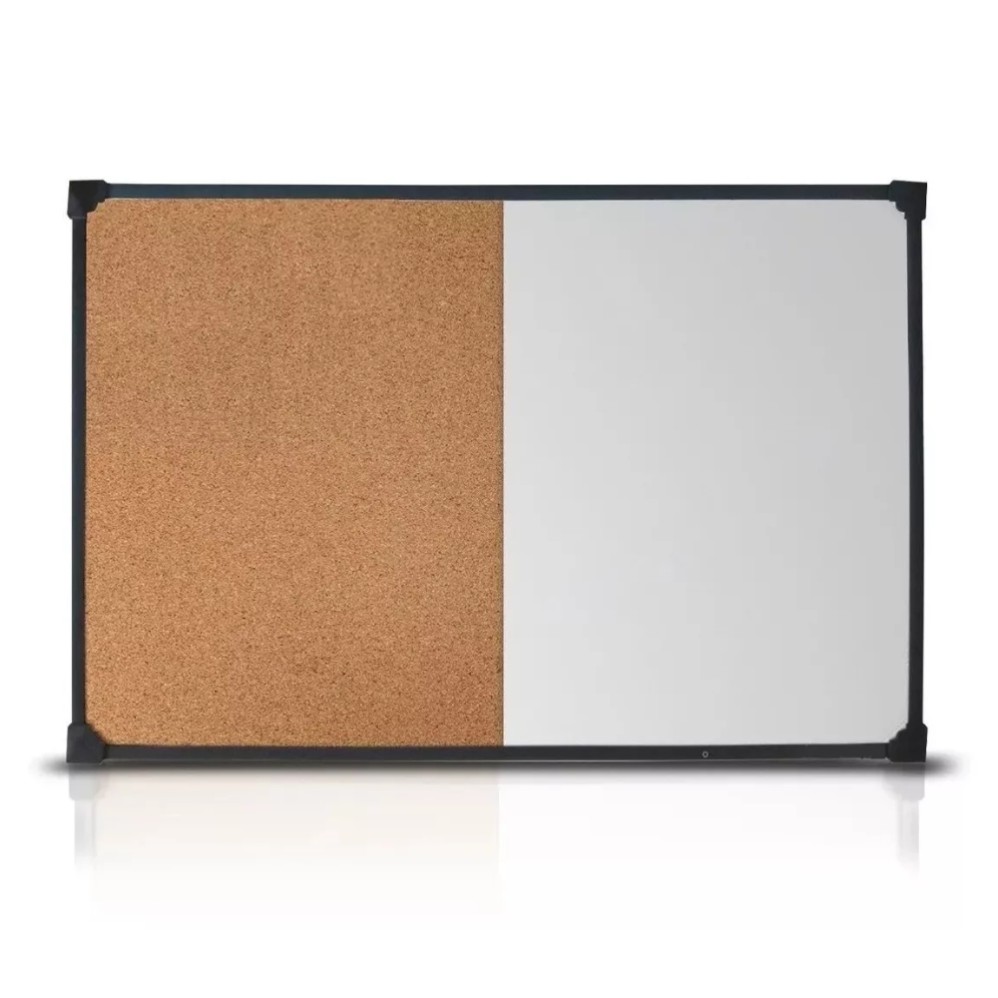 PIZARRA COMBINADA CORCHO Y BLANCA 60x80cm LIGGO (L28093)
