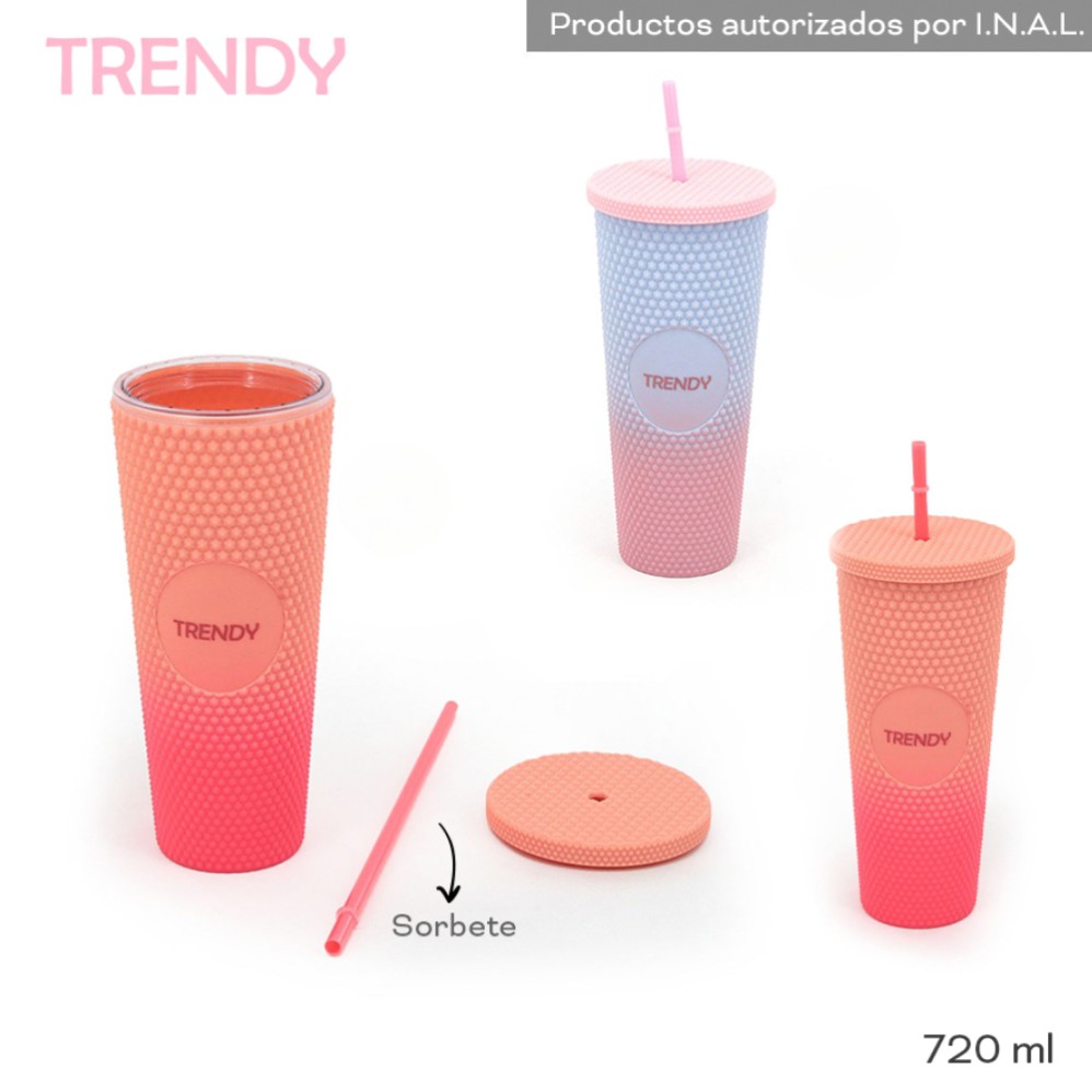 VASO TRENDY 720ml. PLASTICO (R31113)