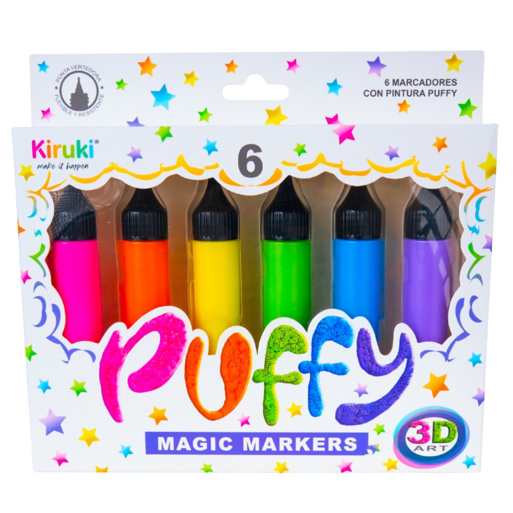 MARCADOR KIRUKI POFFY X6 COLORES (L31723)