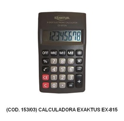 [L153030] CALCULADORA EXAK.EX-815sinPILA (L153030)