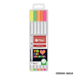 [L36310] MICROFIBRA FILGO 038 FLUO X5 COLORES (L36310)