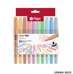 [L35271] RESALTADOR FILGO FINO PASTEL X18 COLORES (L35271)