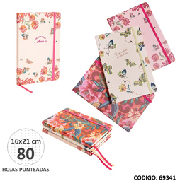 [L69341] CUADERNO FW TAPA DURA 14X21cm. PUNTEADO X80hjs. (L69341)